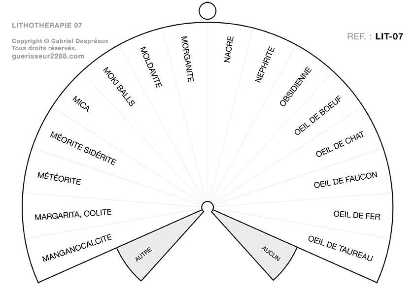 guerisseur desenvouteur - Guerisseur spirituel :   Lithothérapie n° 07